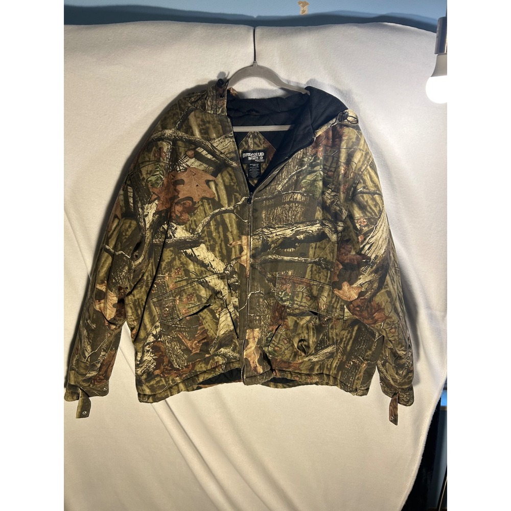 Mossy Oak Break-Up Infinity Camo Jacket Mens 3XL Hooded Quilted Hunting Coat